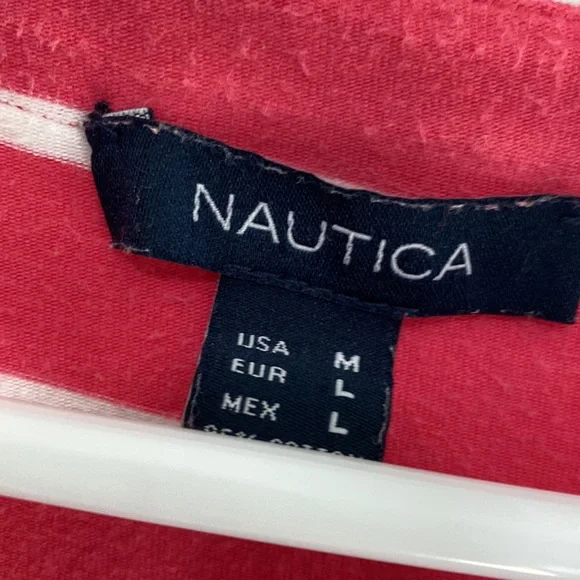 Nautica Women's Pink and White Dress |Size Medium - Picture 4 of 7